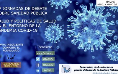 37 Jornadas de debate sobre Sanidad Pública: On Line Mayo-Abril 2021