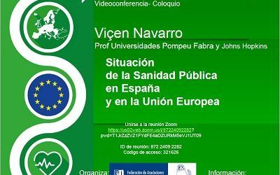 Videoconferencia: Situación de la Sanidad Pública en España y la UE. 24 de febrero de 2022.