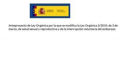 APORTACIONES DE LA FADSP AL ANTEPROYECTO DE LA NUEVA LEY DE SALUD SEXUAL Y REPRODUCTIVA E INTERRUPCIÓN VOLUNTARIA DEL EMBARAZO