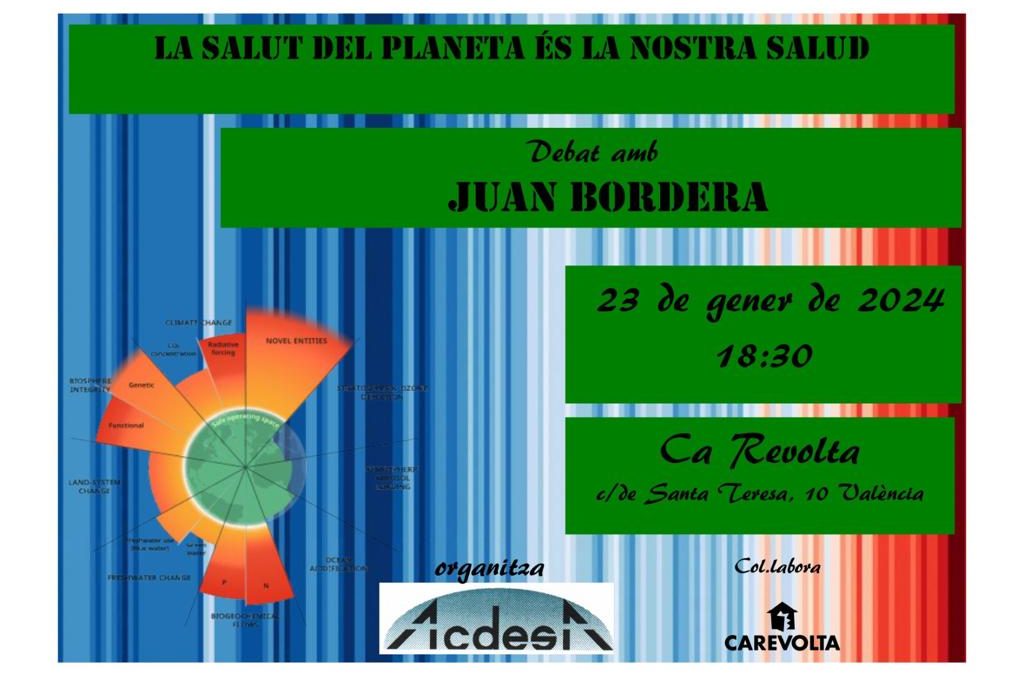 Debate: La salud del planeta es nuestra salud. Valencia 23 enero 2024