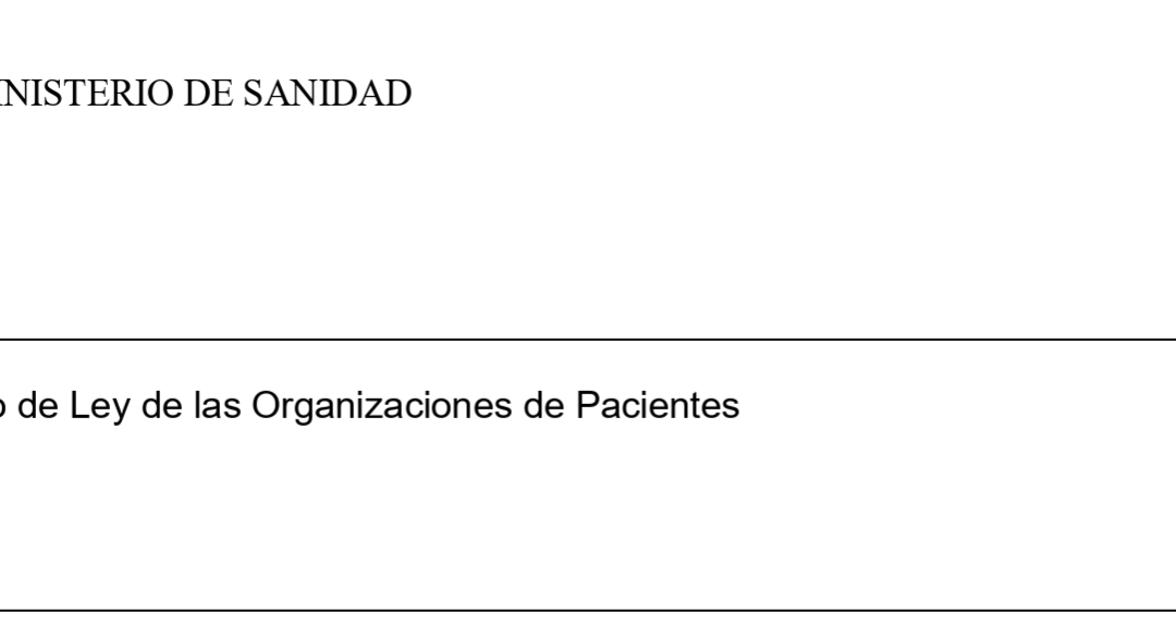 La FADSP ante el Anteproyecto de Ley de Organizaciones de Pacientes
