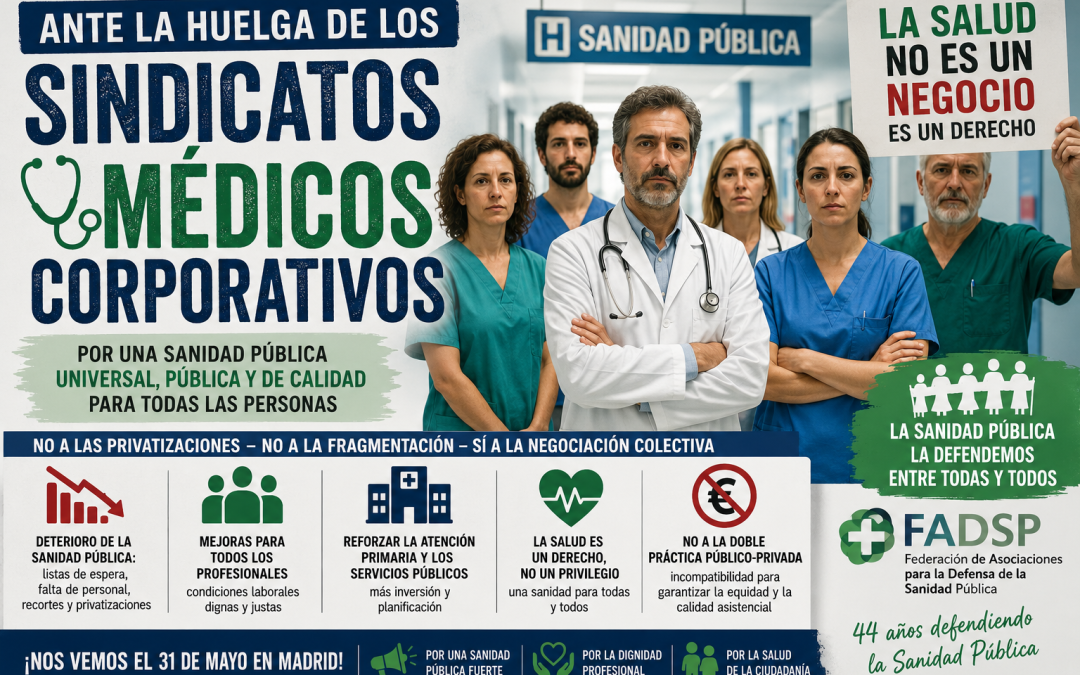 Ante la huelga de los sindicatos médicos corporativos